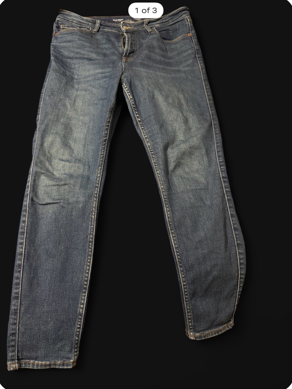 Old Navy Womens Straight Jeans in Medium Blue Wash
